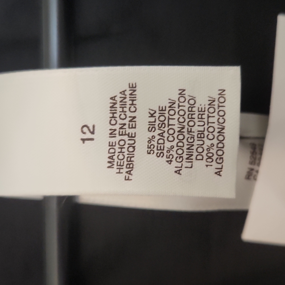 Laundry By Design Black Silk Cotton Blend - Size 12 (fits like 8/10 Junior) - Picture 10 of 16